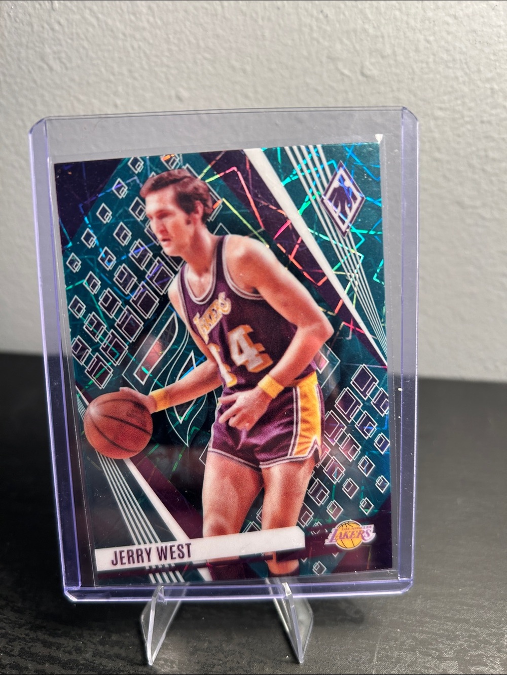 Panini Los Angeles Lakers Jerry West Blue Lazer phionex Card